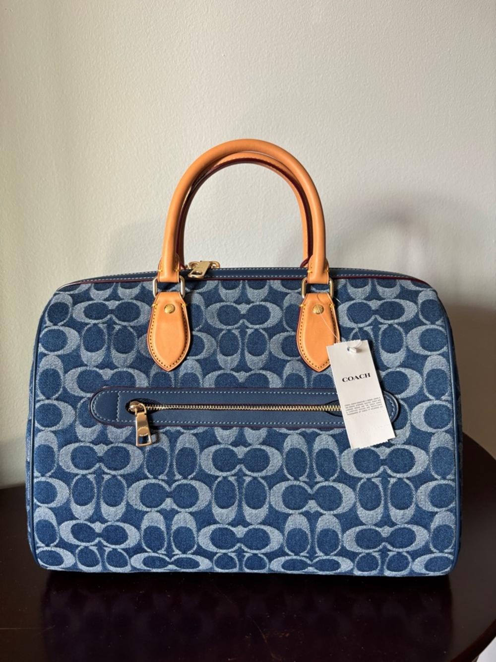Coach Denim Large Rowan - Picture 2 of 7